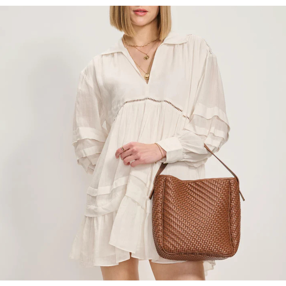 NWT Moda Luxe Georgena Shoulder Bag handbag Woven lined Retails $100